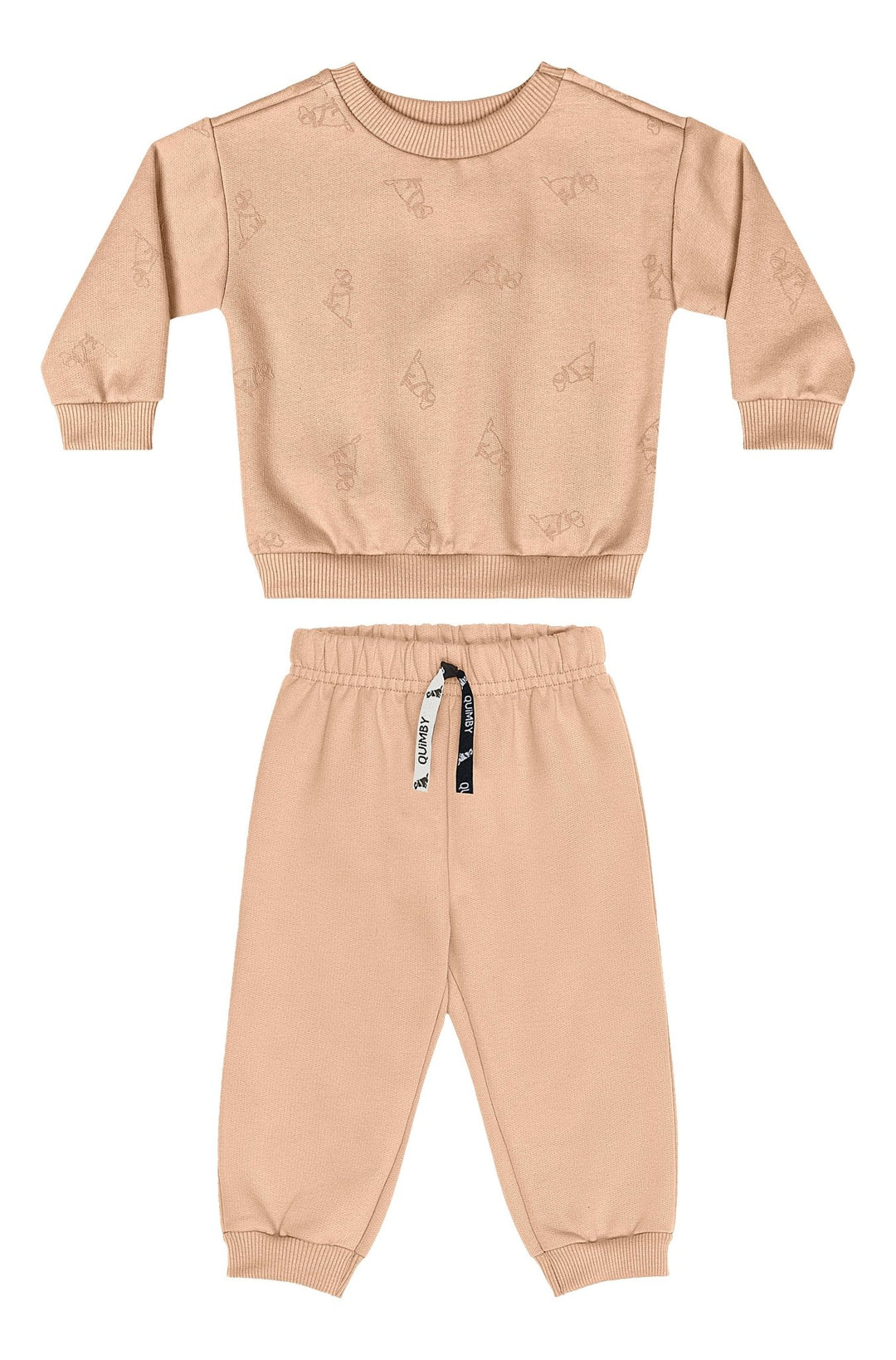 Quimby Navy & Beige Sweatshirt & Pants Set