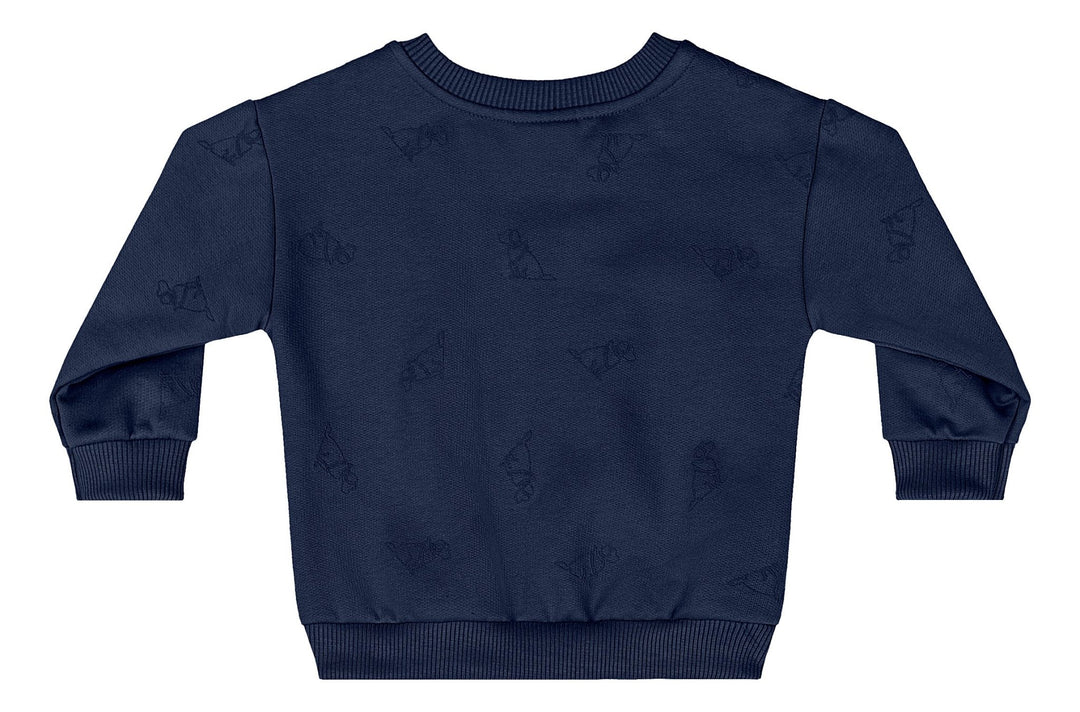 Quimby Navy &amp; Beige Sweatshirt &amp; Pants Set