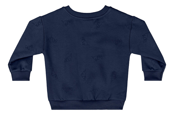 Quimby Navy &amp; Beige Sweatshirt &amp; Pants Set