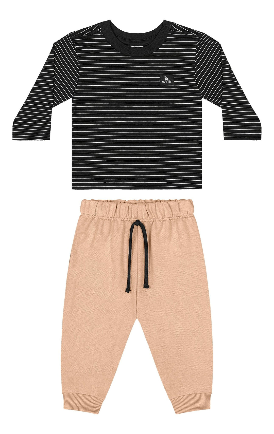 Quimby Black & White T-Shirt & Pants Set