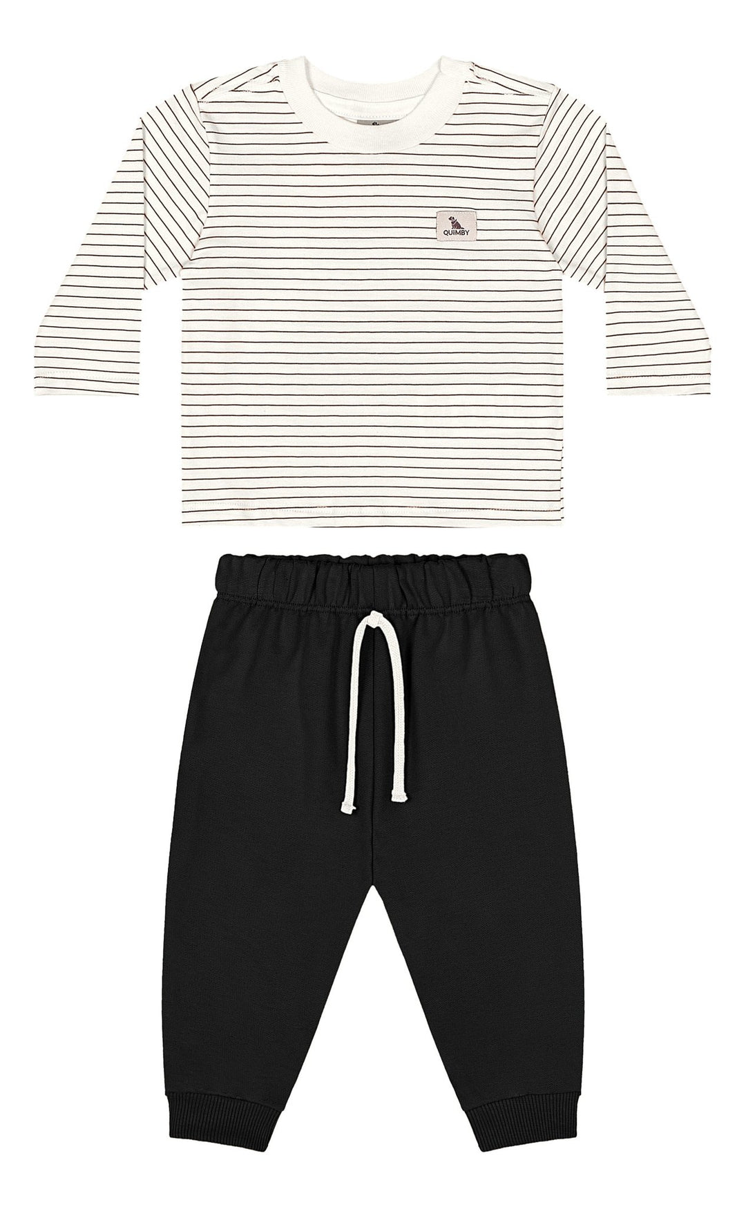Quimby Black & White T-Shirt & Pants Set
