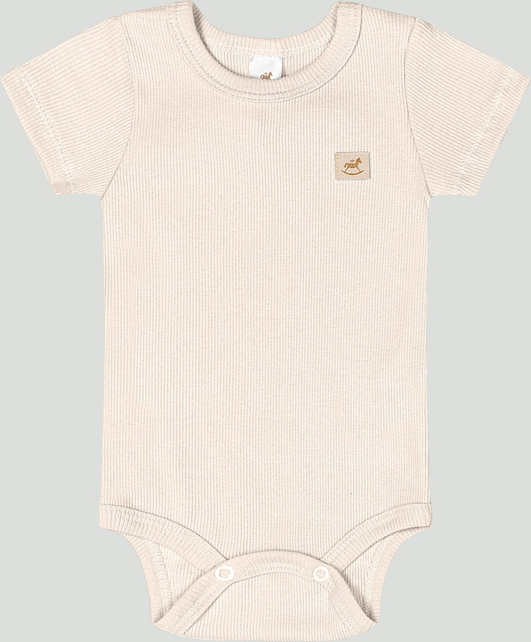 Ribbed cotton set: romper &amp; pants - beige - Caramelo Baby &amp; Kids
