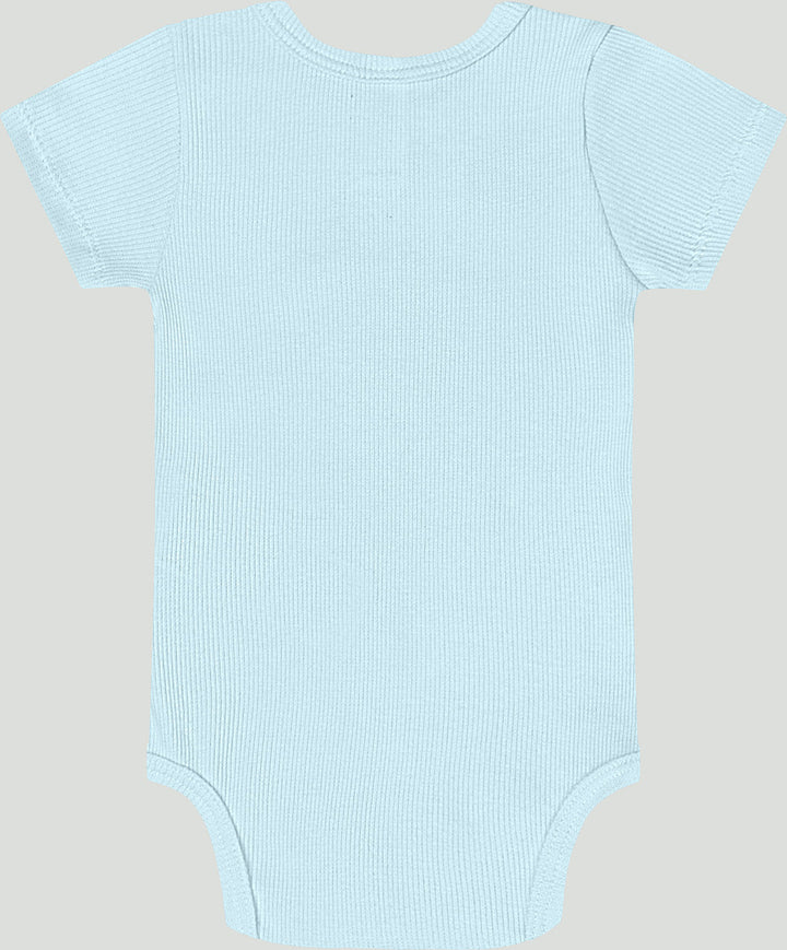 Ribbed cotton set: romper &amp; pants - light blue - Caramelo Baby &amp; Kids