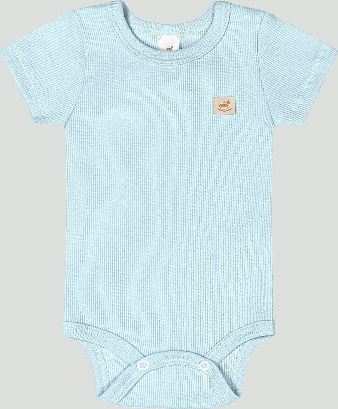 Ribbed cotton set: romper &amp; pants - light blue - Caramelo Baby &amp; Kids