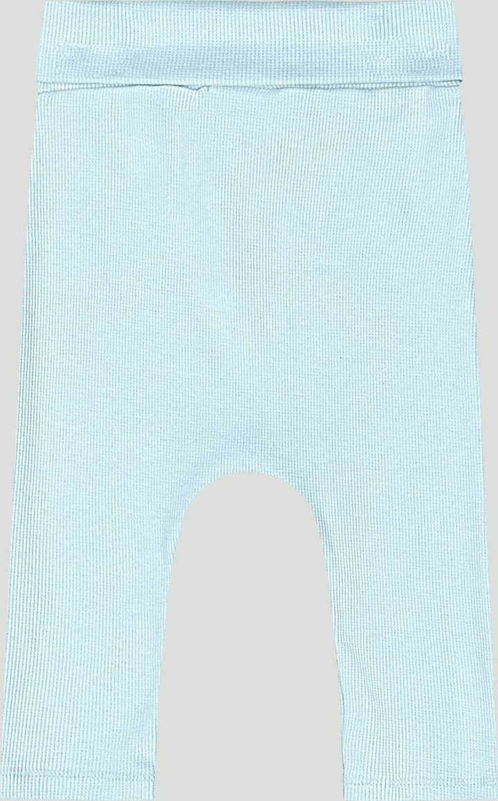 Ribbed cotton set: romper &amp; pants - light blue - Caramelo Baby &amp; Kids