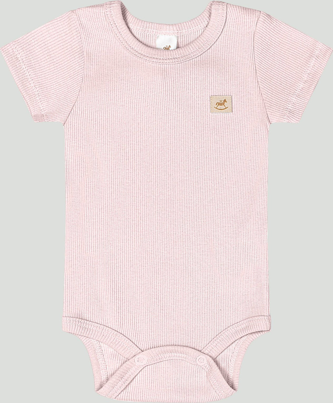 Ribbed cotton set: romper &amp; pants - light pink - Caramelo Baby &amp; Kids
