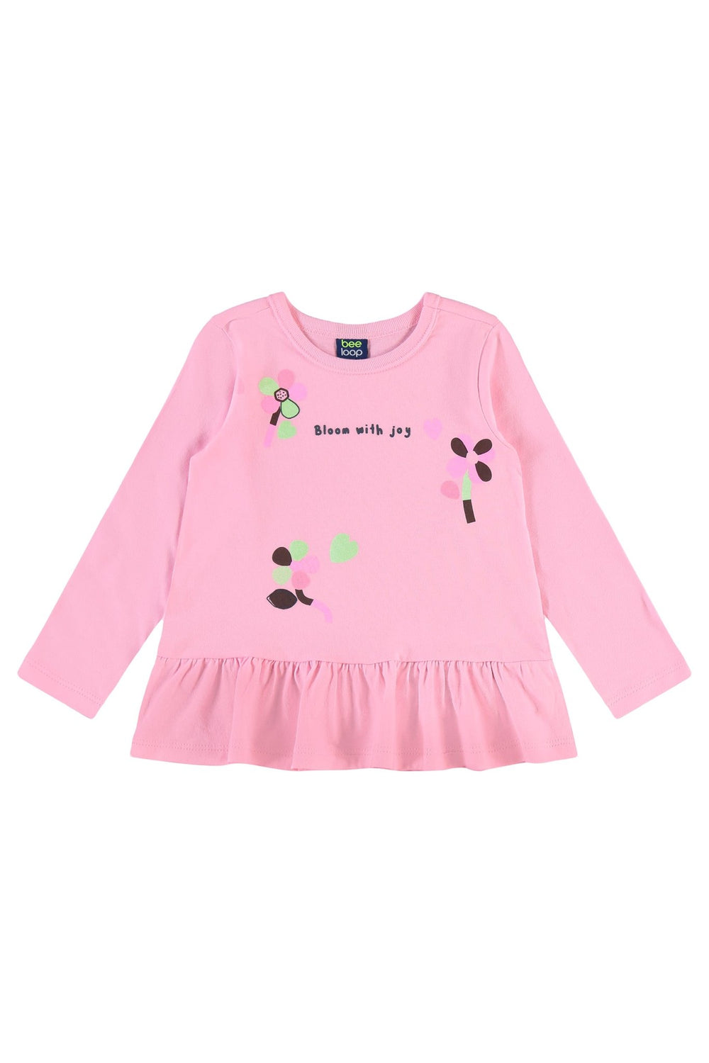 Bee Loop White & Pink Blouse & Leggings Set