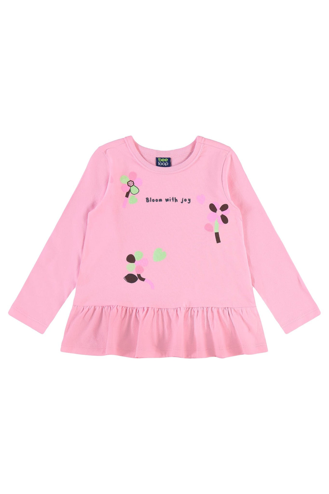 Bee Loop White &amp; Pink Blouse &amp; Leggings Set