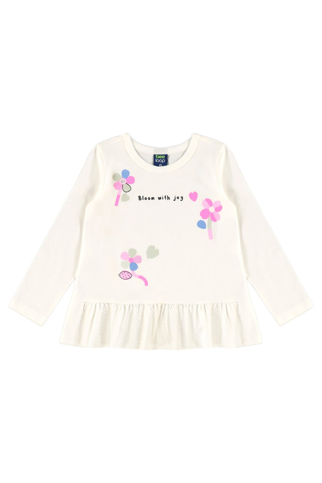 Bee Loop White &amp; Pink Blouse &amp; Leggings Set
