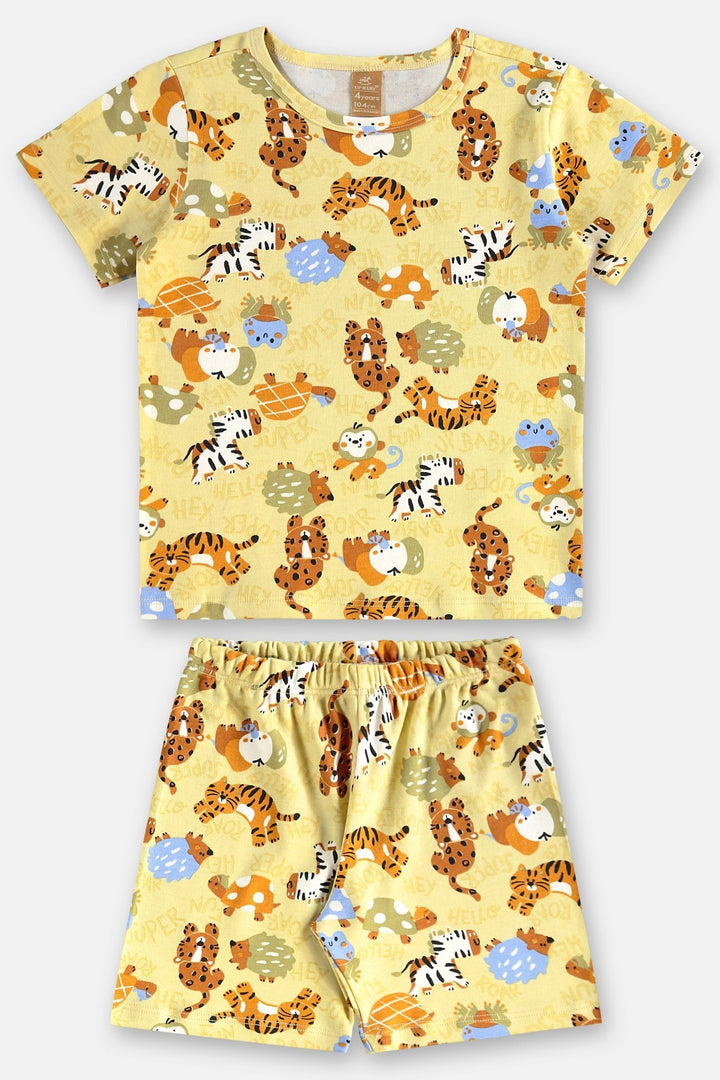 Short Pyjamas in 100% Cotton – Wild Friends - Nalua