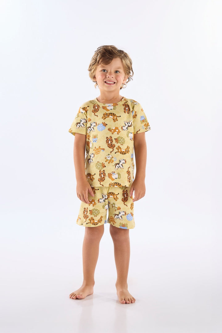 Short Pyjamas in 100% Cotton – Wild Friends - Nalua