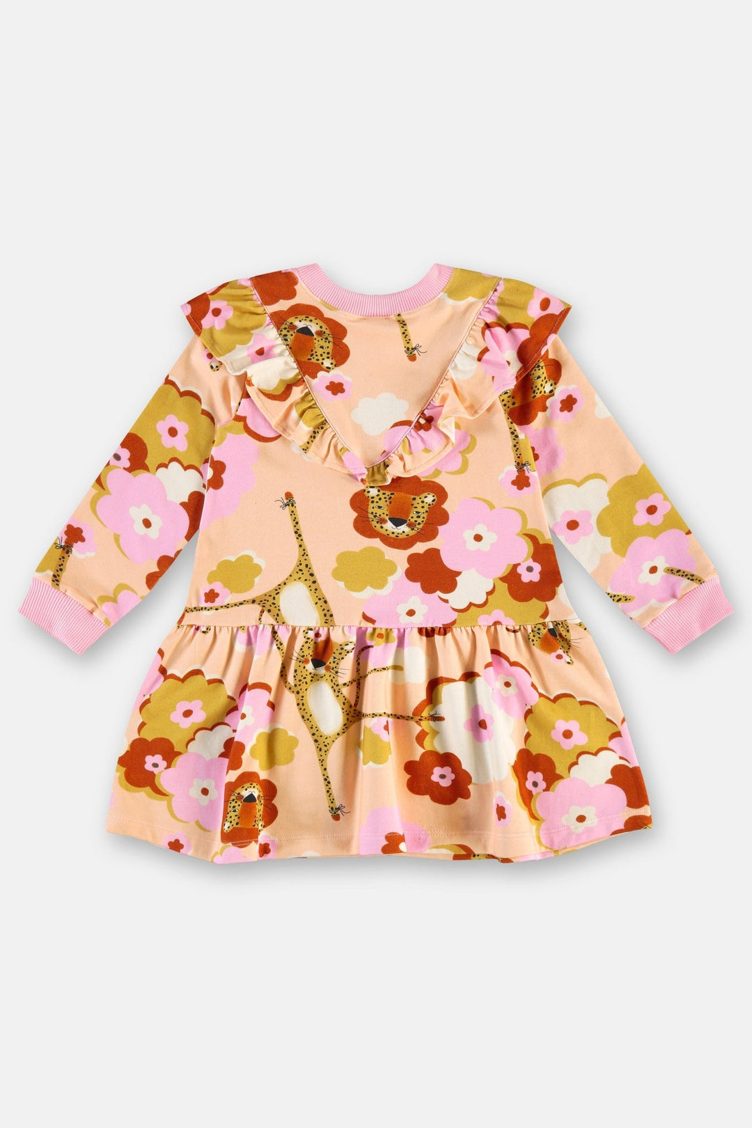 Três e Já Salmon Cotton-Viscose Dress