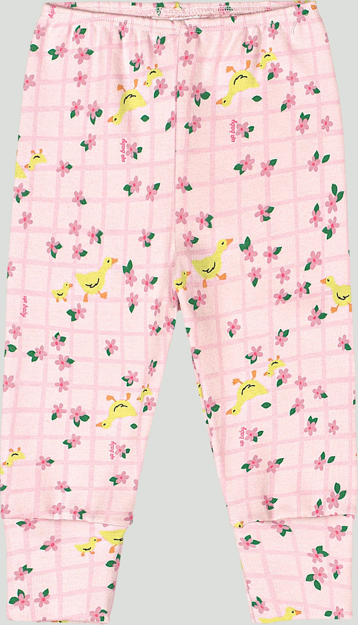 Up Baby Pink Cotton Pants