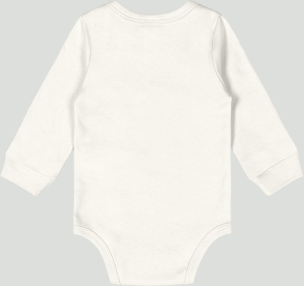 Up Baby Long Sleeves Romper in 100% Cotton – White - Nalua
