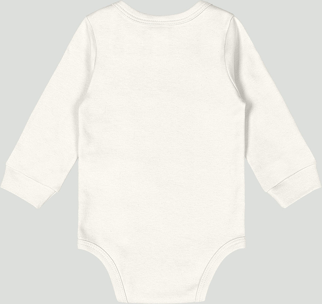 Up Baby Long Sleeves Romper in 100% Cotton – White - Nalua